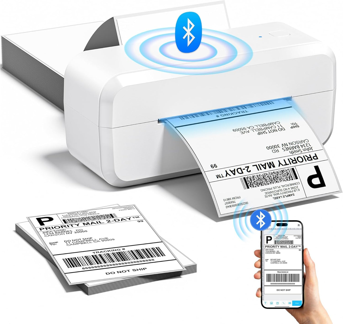 Portable Printers Wireless for Travel, WiFi & Bluetooth Mobile Printer