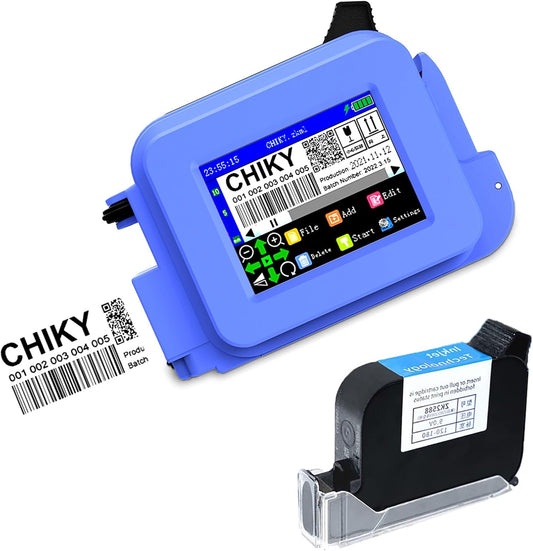 Portable Printing Machine for Date Time Barcode Logo Qrcode Batch Number Image Icons